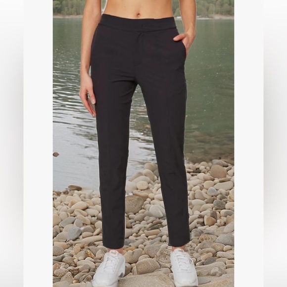 Mondetta Black Pant women 12 performance hiking tailored comfort casual lined - Picture 1 of 14